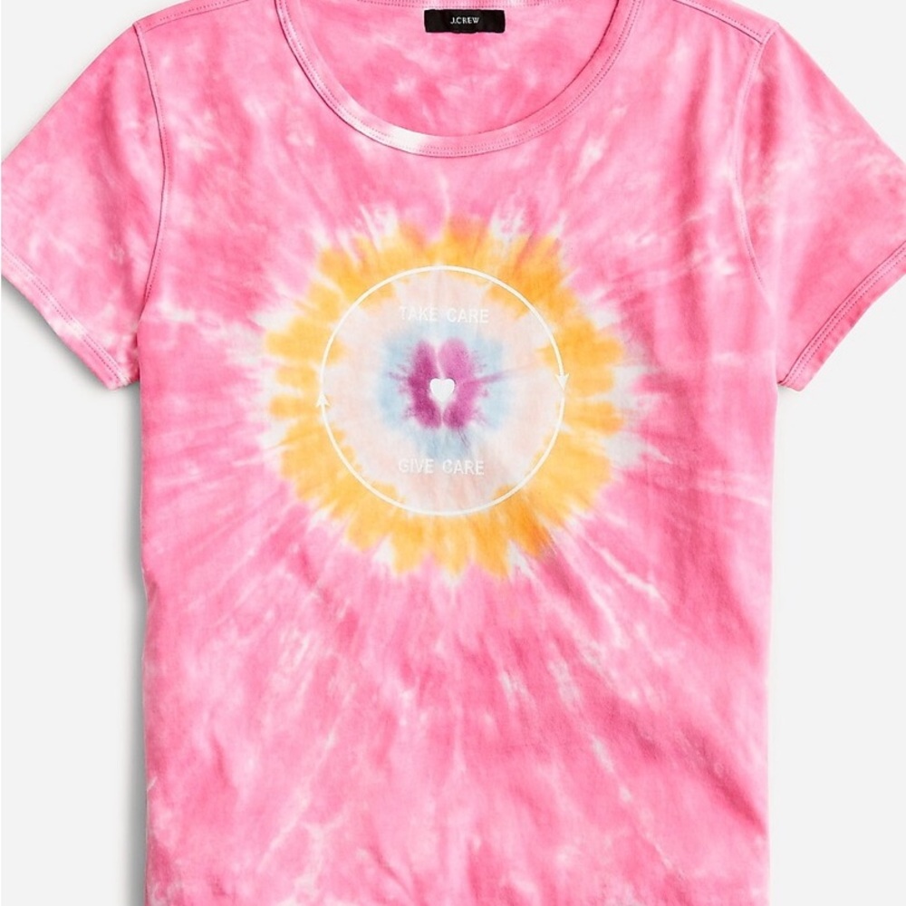 J. Crew Limited-edition Stefy Loret X J.Crew "Take Care" T-shirt 🍃🌸🩷🌸🍃